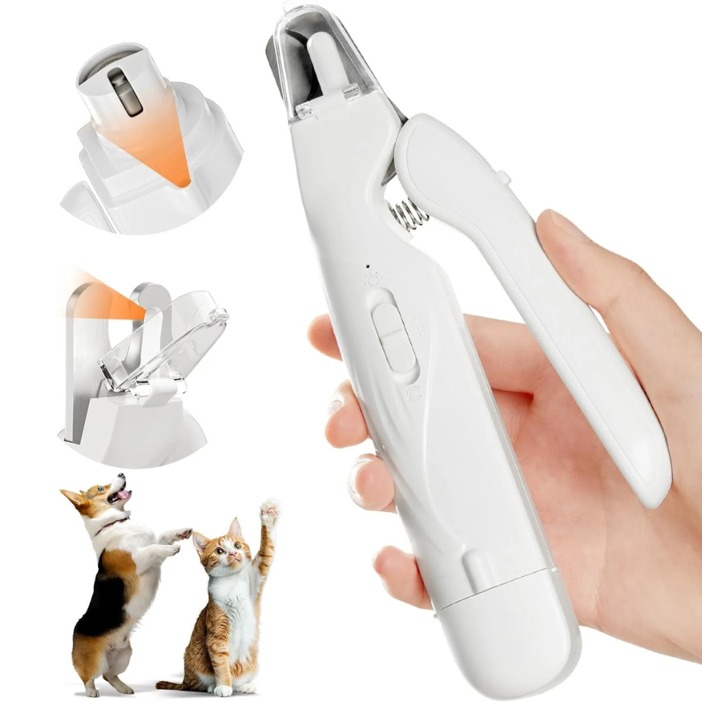 2-in-1 Pet Nail Clippers with LED Lights and Quiet Nail File – Suitable for All Pets 4