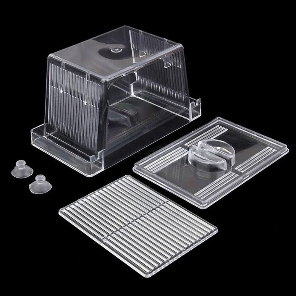 Acrylic Fish Breeding Box for Aquarium – Transparent Isolation Environment for Guppies and Shrimp, 12.5 × 7 × 7 cm 4