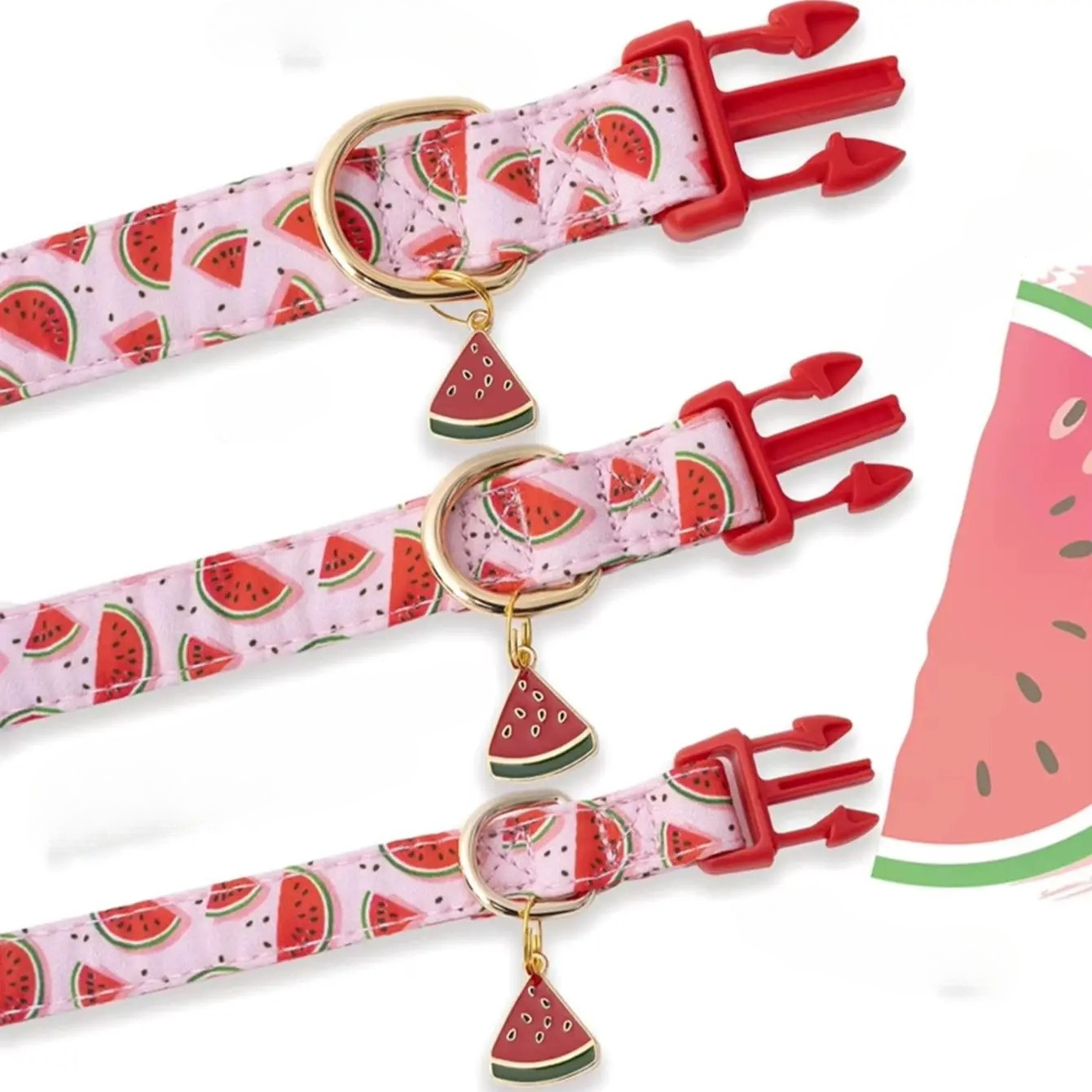 Adjustable Fruit-Themed Pet Collar with Metal Charm – Lightweight and Fun for Small Dogs and Cats 6