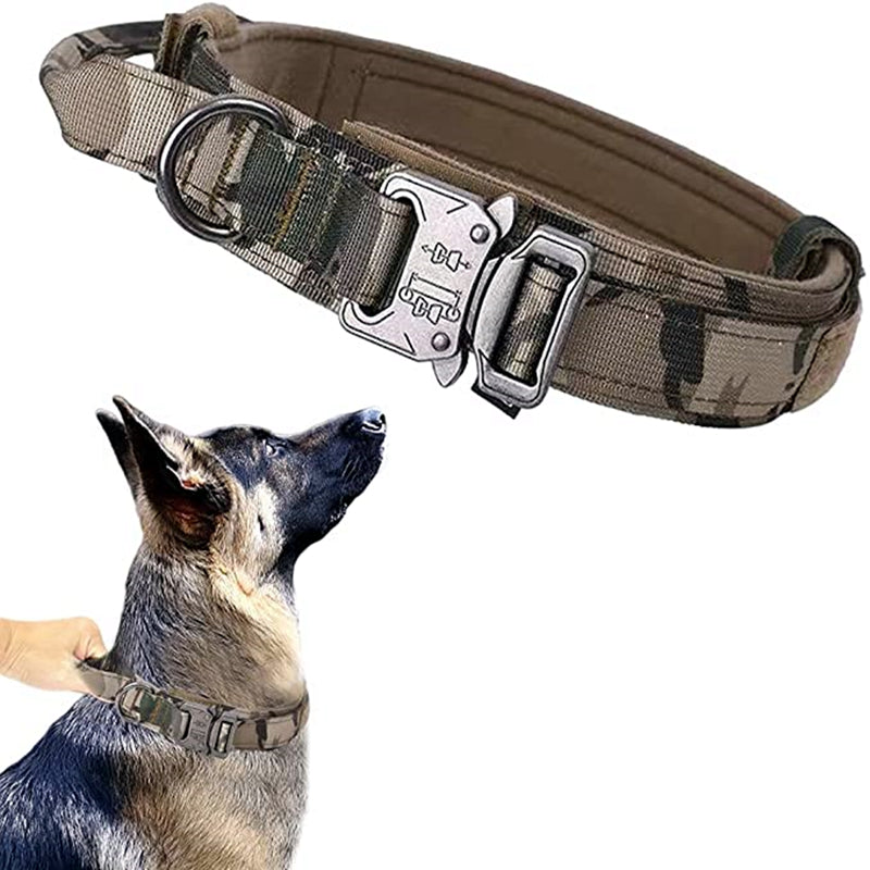 Adjustable Tactical Dog Collar and Leash Set with Padded Lining and Heavy Duty Clasp - Multiple Colors Available 9