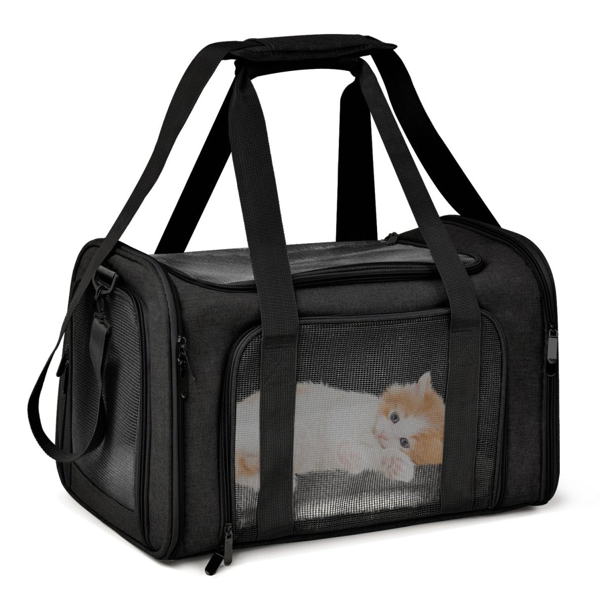 Airline Approved Dog Carrier Bag – Breathable Mesh Travel Bag for Small to Medium Pets, Hands-Free Design, 30x30x40 cm 9
