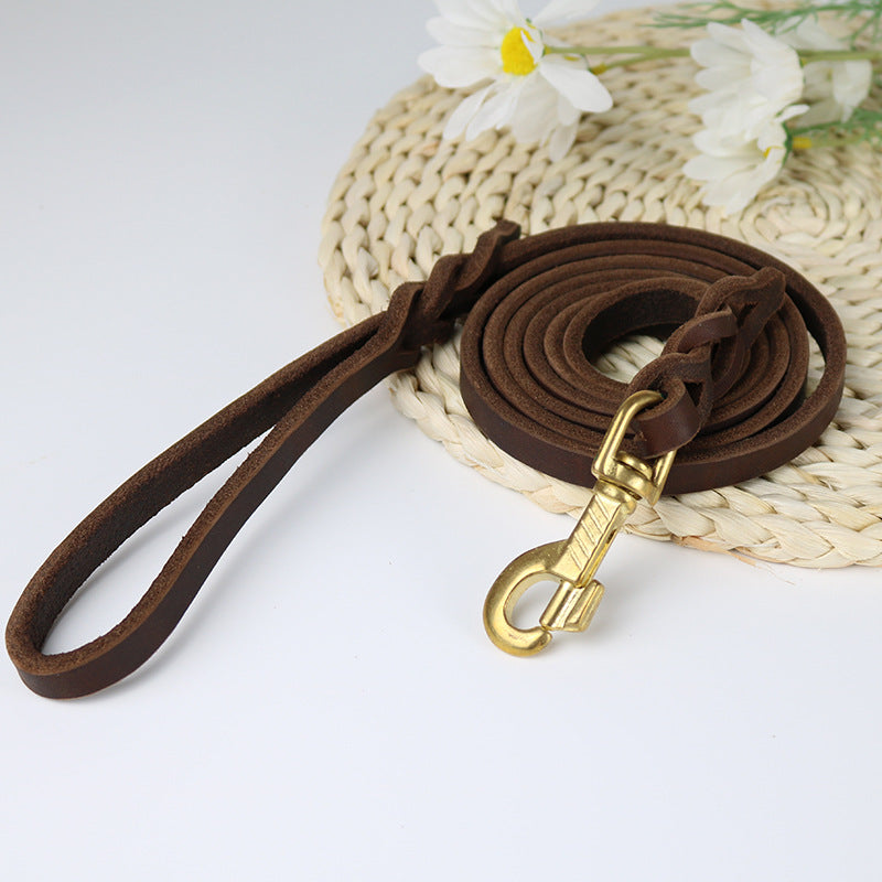 Braided Leather Dog Leash - Durable, Stylish, 120CM to 260CM Options - Best Dog Lead for Training and Everyday Use 9