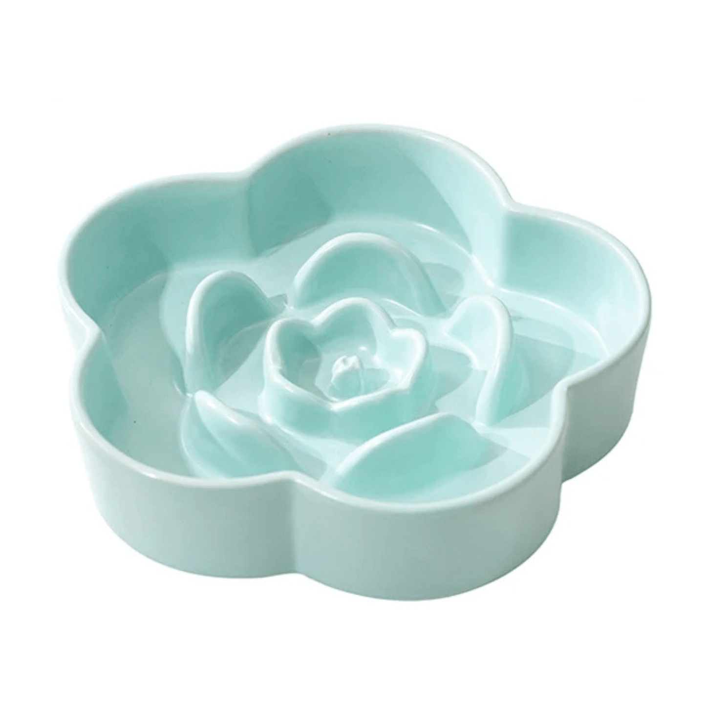 Ceramic Anti-Gobble Slow Feeder Bowl for Small Dogs - 6.7in Diameter 9