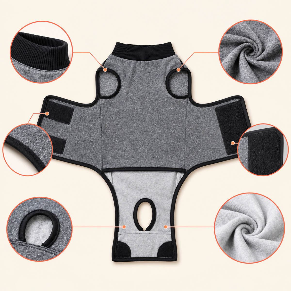 Dog Recovery Suit for Post-Surgery with Adjustable Fit – Soft and Washable Bodysuit for Dogs