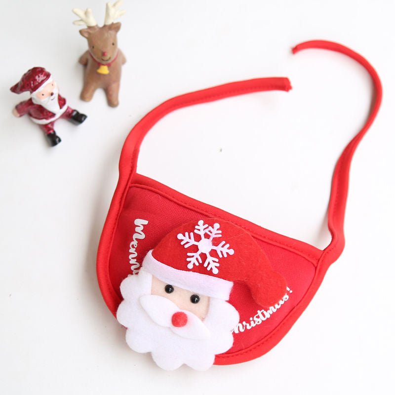 Christmas Dog Bathing Hat and Bib Set – Festive Red Santa or Green Christmas Tree Design, Adjustable Fit for Holiday Photos 8