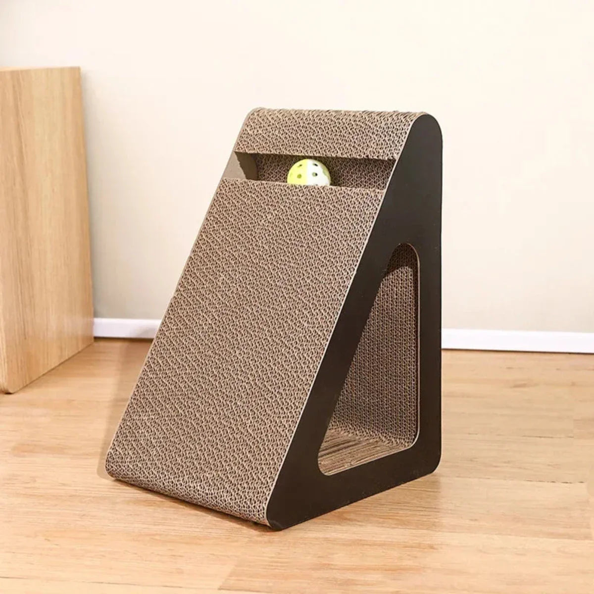 Compact Cat Scratching Board with Rotating Toy Ball – Durable and Space-Saving Design for Active Play 6