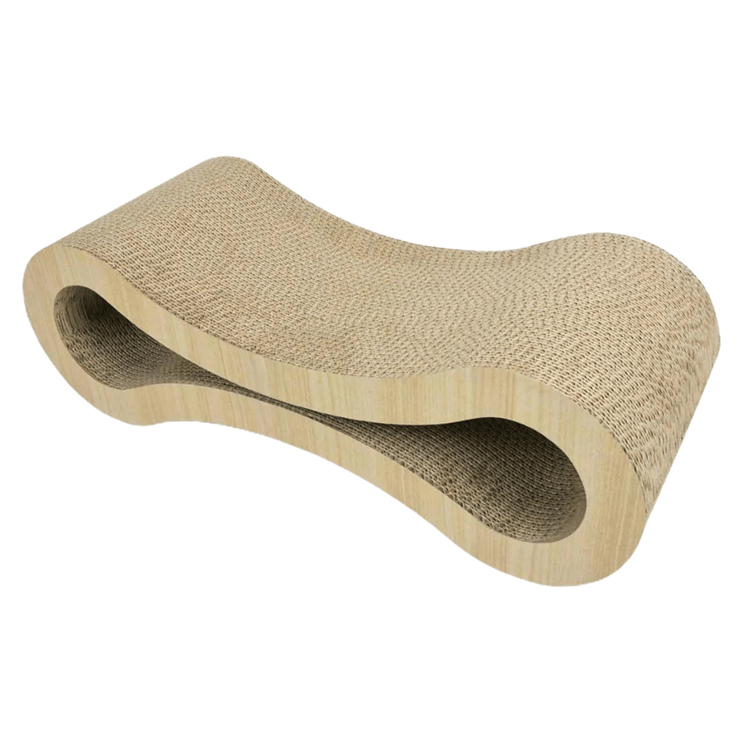 Curved Cat Scratching Post and Lounge – Durable Corrugated Cardboard Design 5