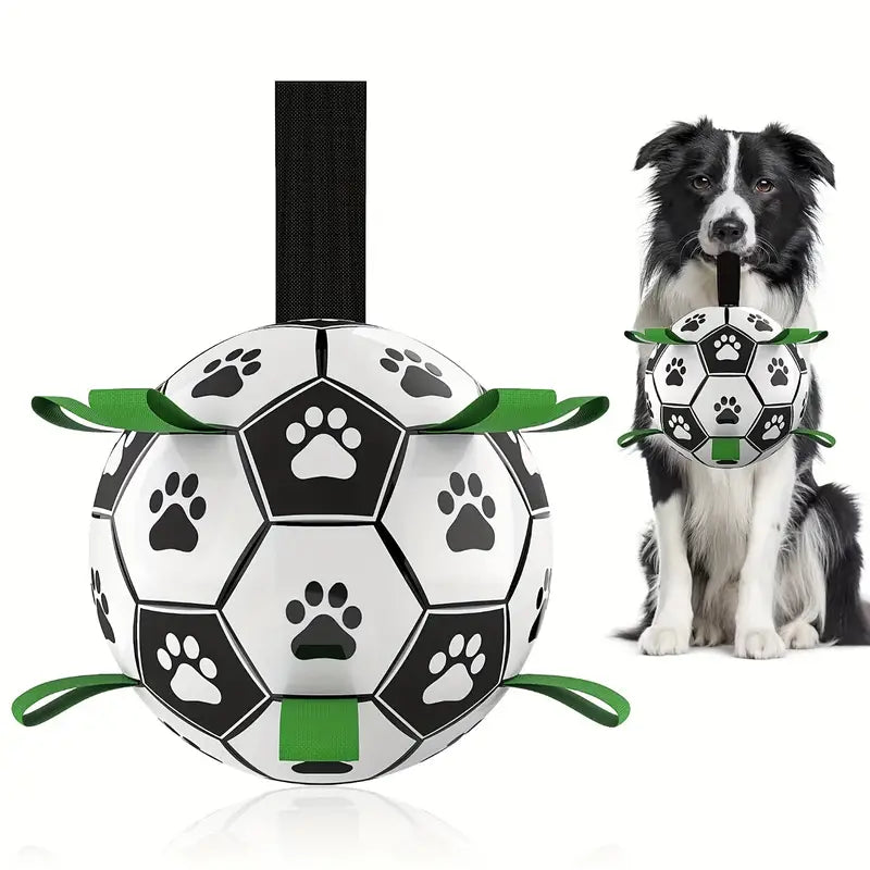 Durable Interactive Fetch Ball for Medium and Large Dogs – Rubber Chew Toy with Easy-Grip Tabs for Active Play 9
