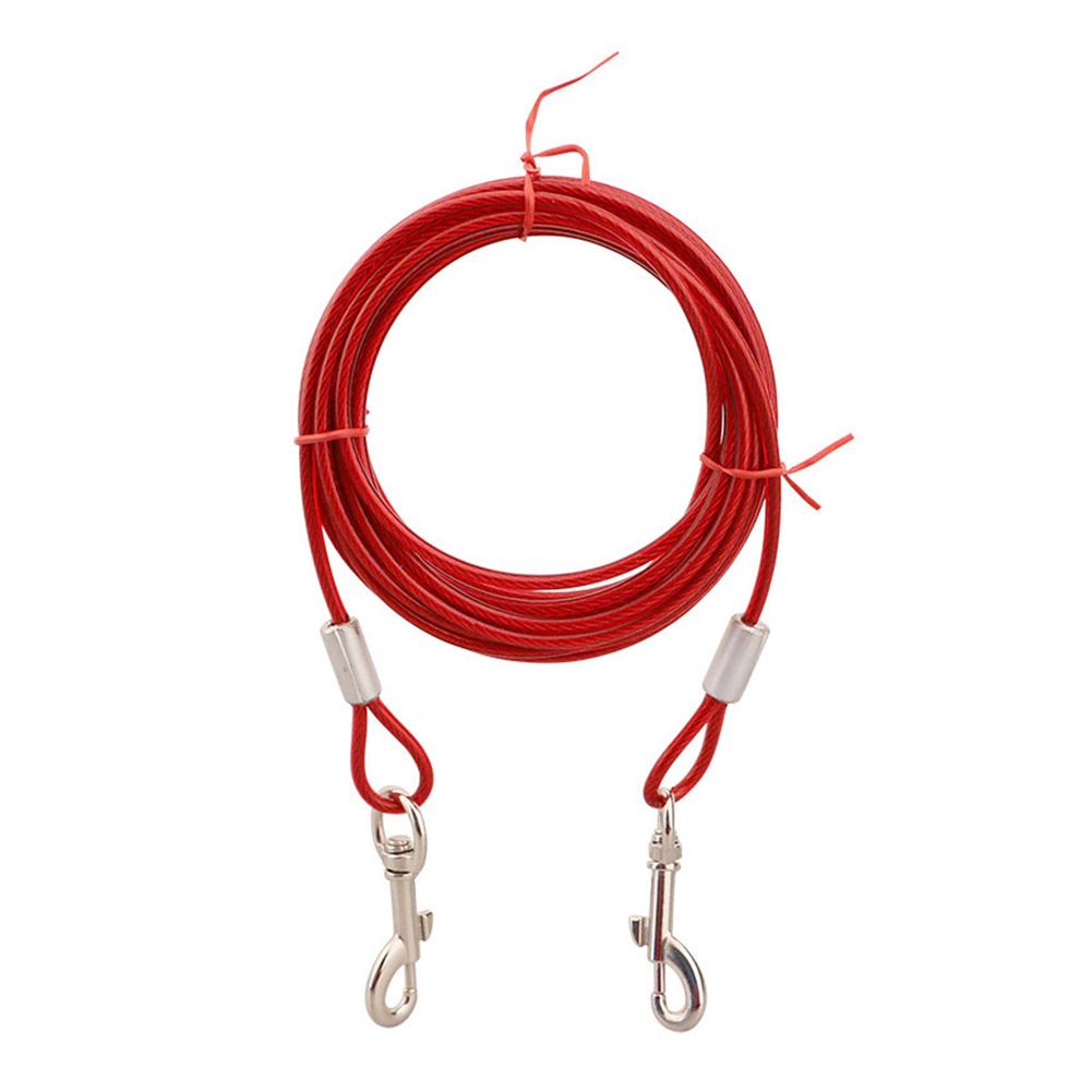 Durable Outdoor Dog Leash with PVC Coating – Galvanized Steel Cord in 3m, 5m, 10m Lengths, Weatherproof, Blue, White, Red 7