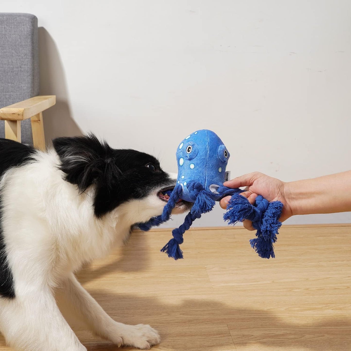 Durable Plush Octopus Dog Toy for Tough Chewers – Ideal for Tug-of-War 4