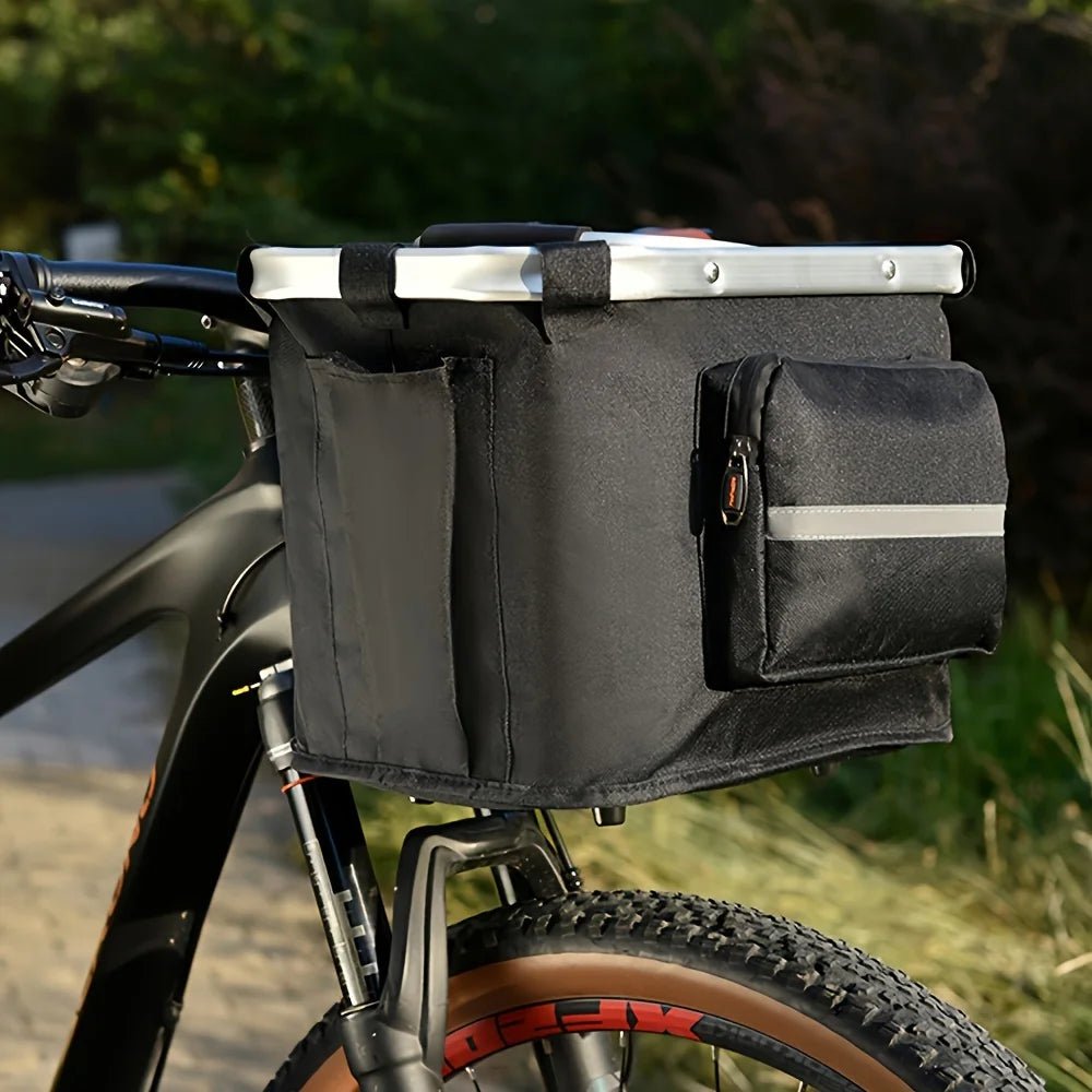 Foldable Dog Bicycle Basket for Small Pets – Lightweight and Secure Handlebar Mount 6