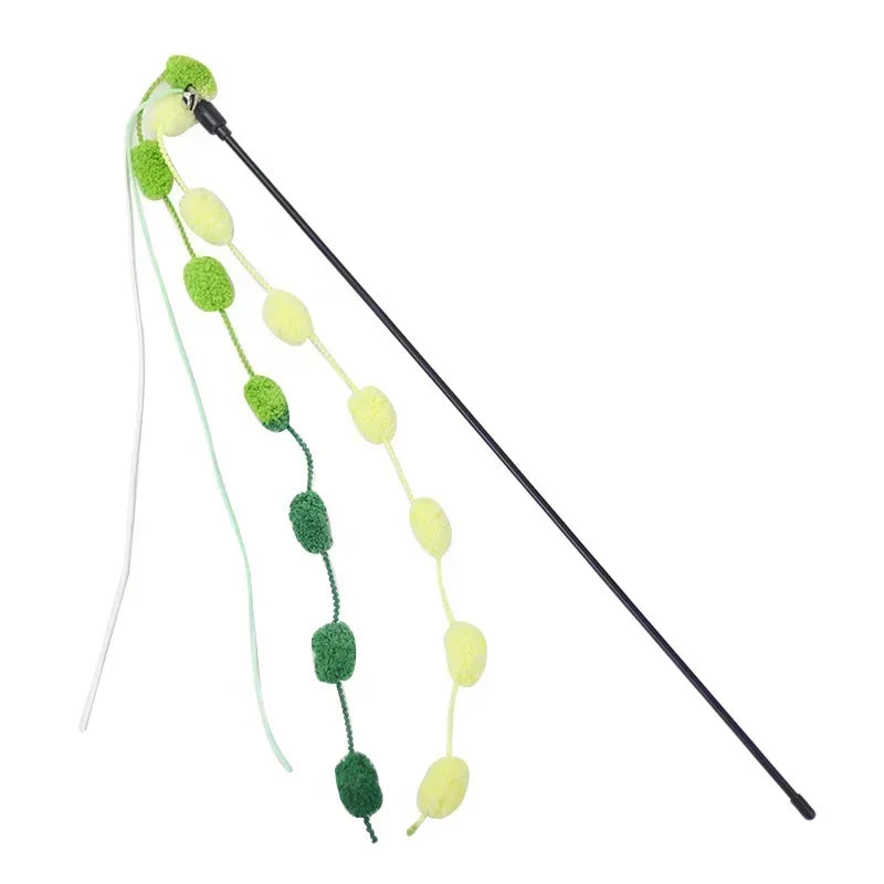 Interactive Cat Fishing Rod with Flexible Tassel and Bell – 50 cm Engaging Cat Toy for Mental Stimulation and Play 7