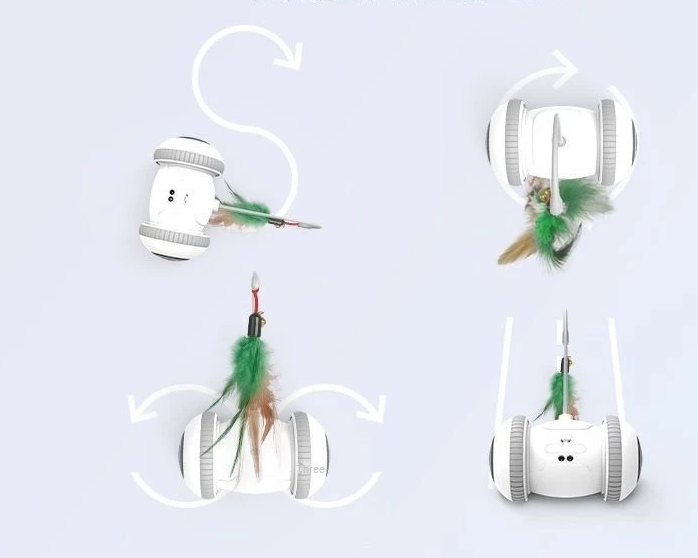 Interactive Feather Cat Toy with Lights and Sounds – Autonomous Robot for Indoor Play, Engaging and Stimulating for Cats 5