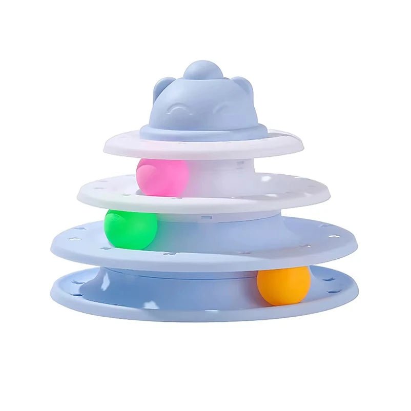 Interactive Multi-Layer Cat Toy Tower for Kittens and Adult Cats – Engaging Play with Rotating Balls 7