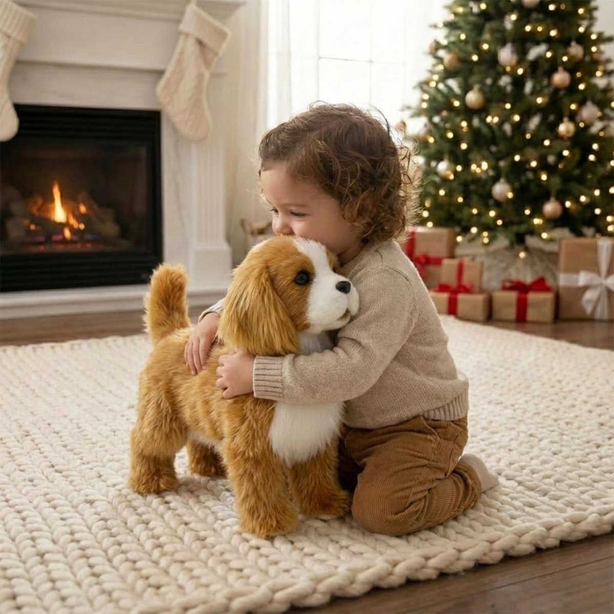 Interactive Robot Dog Toy – Realistic Walking, Barking, and Tail Wagging Cavalier King Charles Spaniel for Kids Age 3+ 7