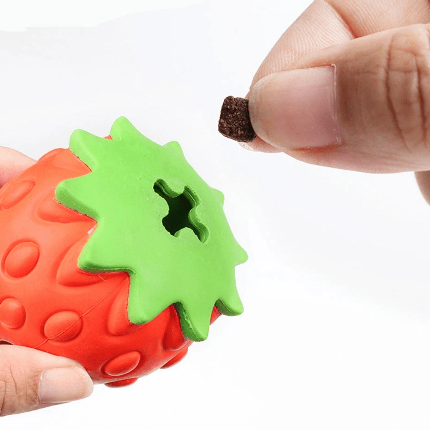 Interactive Strawberry Dog Toy - Multifunctional Snack Ball for Small to Medium Dogs 6