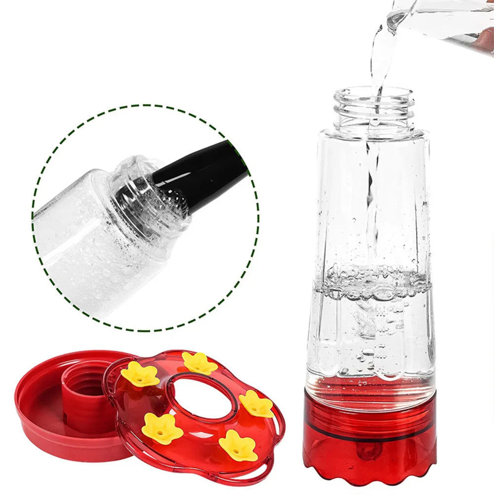 Large Capacity Red Hummingbird Feeder with Ant Moat – 15 oz Leak-Proof Design for Outdoor Use 2