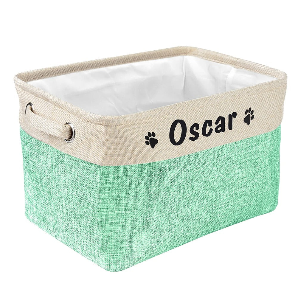 Large Dog Toy Basket – Durable Fabric Storage Bin for Pet Toys, Customizable Name Option, Stylish Organizing Solution 36x22x26 cm 10