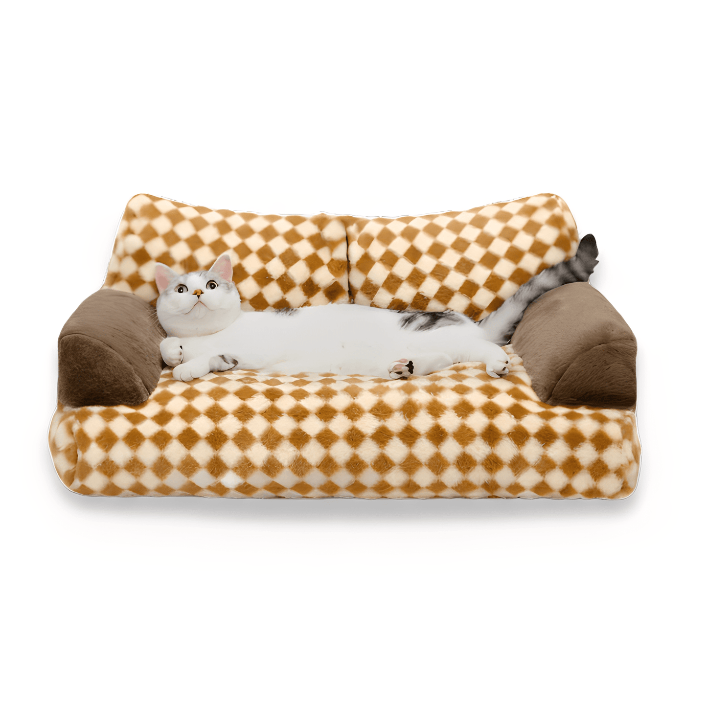 Plush Cat Bed Sofa with Washable Cover – Soft and Stylish Cat Couch for Ultimate Comfort and Support 9