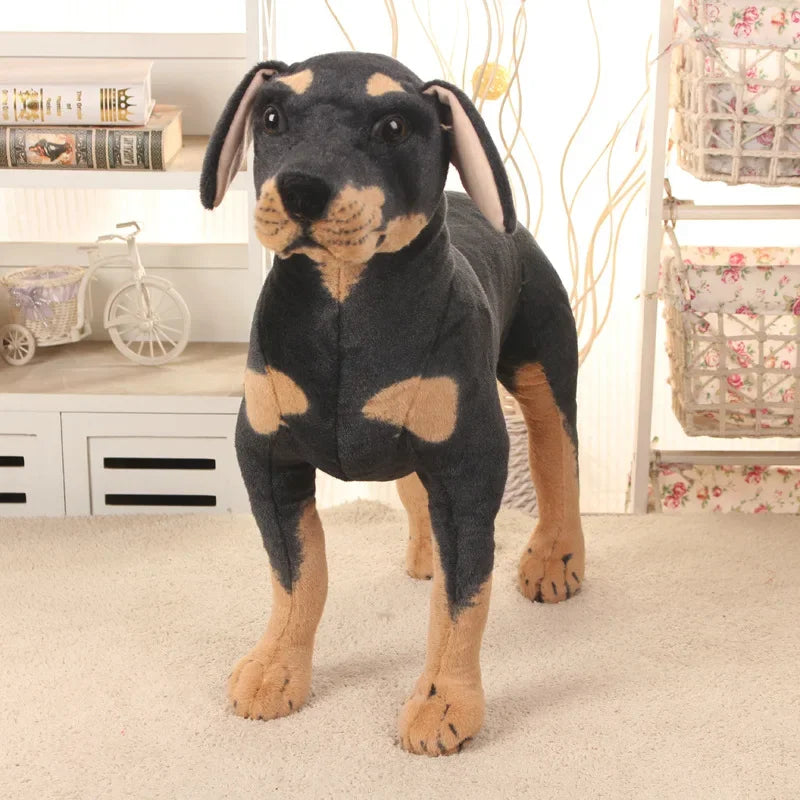 Realistic Black Dog Plush Toy – Soft Stuffed Animal for Kids, Photography, and Gifts – Available in 35cm, 50cm, 60cm Sizes 5