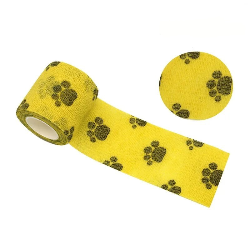 Self-Adhesive Bandage Tape for Pets, Breathable and Water-Repellent, Highly Elastic Vet Tape, 2.5 cm x 4.5 m, Assorted Colors 9