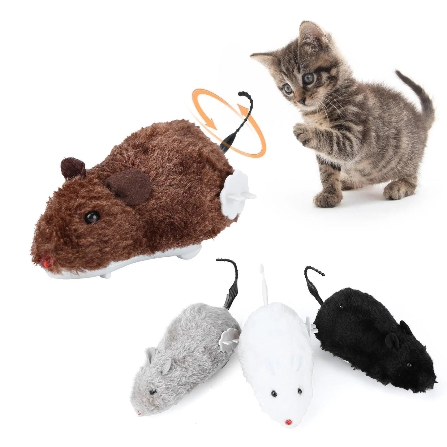 Self-Driving Interactive Cat Toy – Plush Mouse for Endless Fun, Battery-Free Mechanical Design for Active Play 1