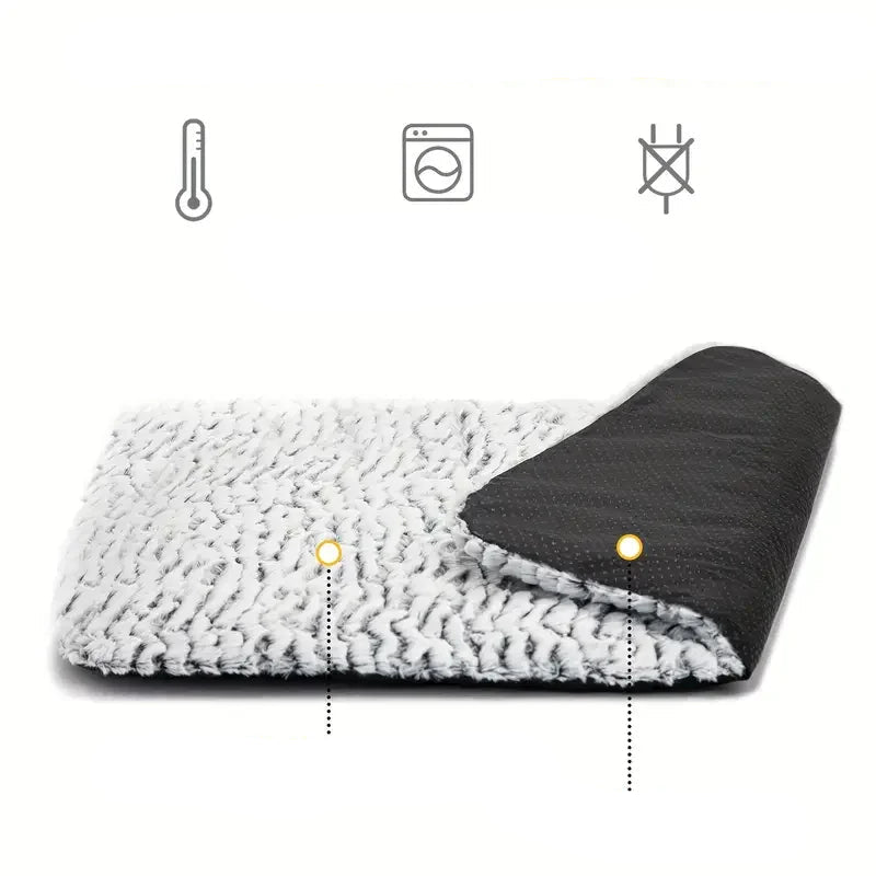 Self-Heating Pet Bed Mat for Dogs and Cats – Plush Thermal Blanket with Non-Slip Bottom, Lightweight and Portable 5