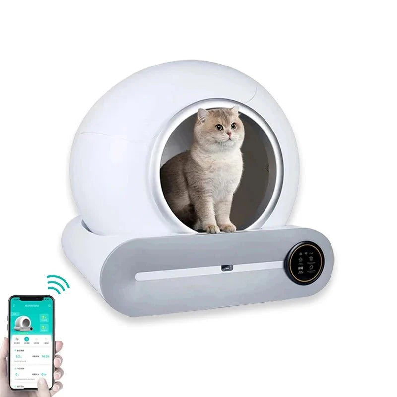 Smart Self-Cleaning Cat Litter Box 65L – Automatic Cleaning with App Control for Multiple Cats 6