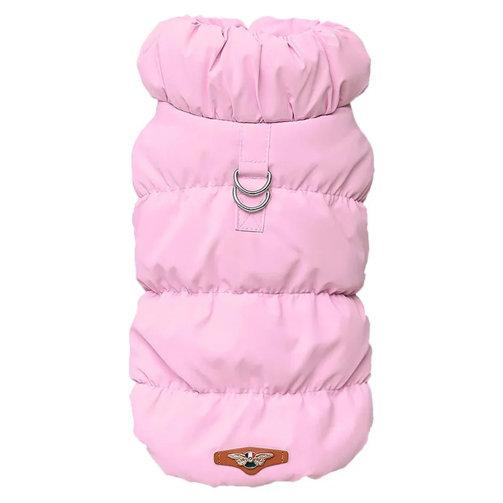 Soft Padded Pet Coat for Dogs and Cats – Warm Winter Jacket in Pink, Blue, Khaki 10