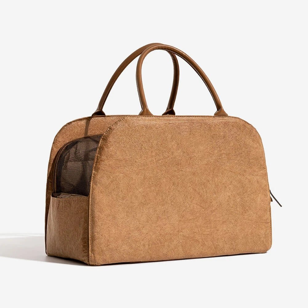 Stylish Multifunctional Pet Travel Bag – Eco-Friendly Leather Design 8