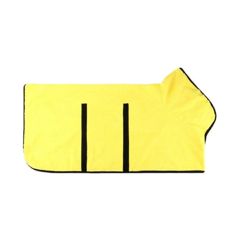 Super absorbent dog towel and bathrobe made from quick-dry polyester blend, featuring a multi-functional design suitable for all dog breeds, ideal for drying 6