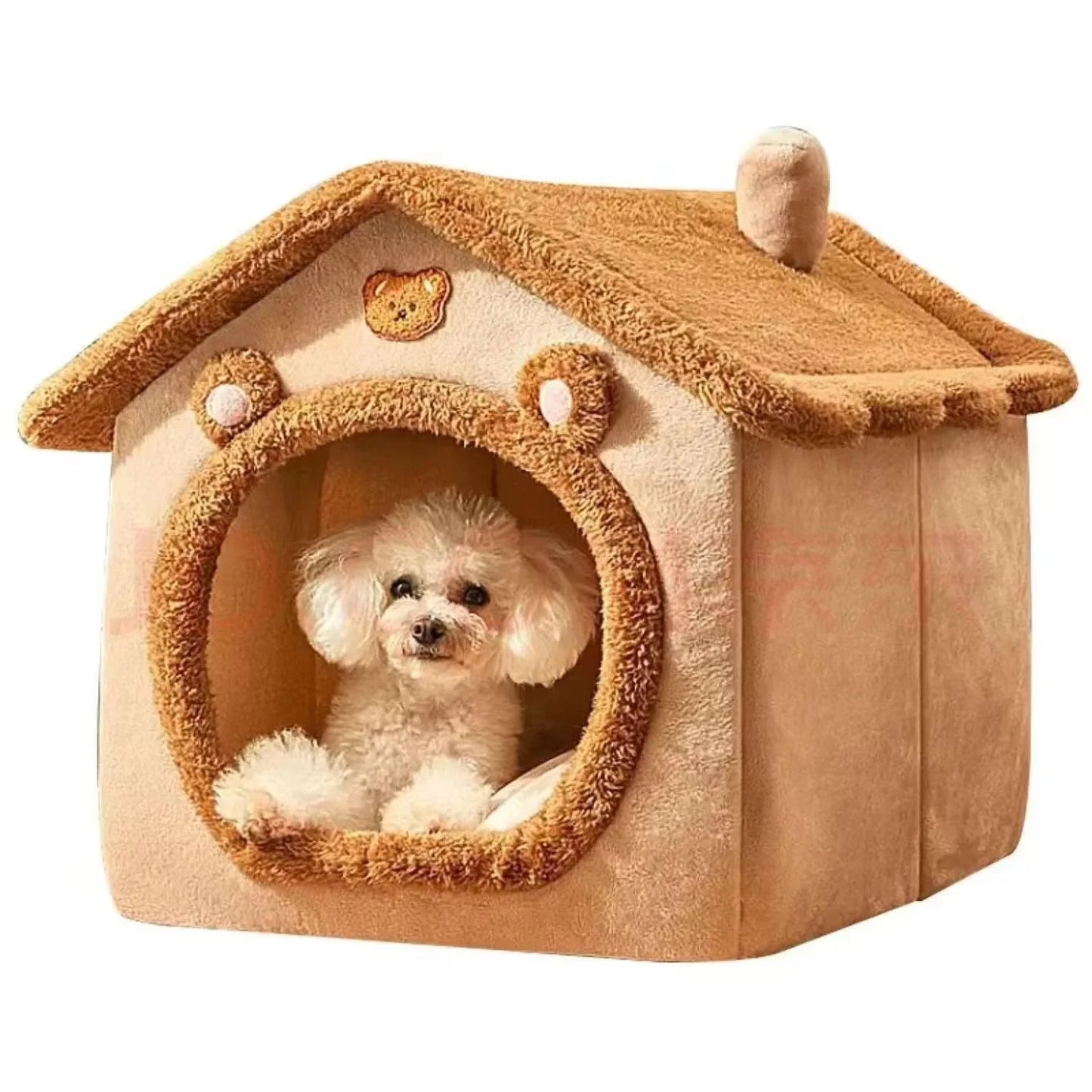 Washable Dog House for Small Dogs – Cozy Corduroy Design, All-Season Comfort, Easy to Clean, Snug Sleeping Area 7