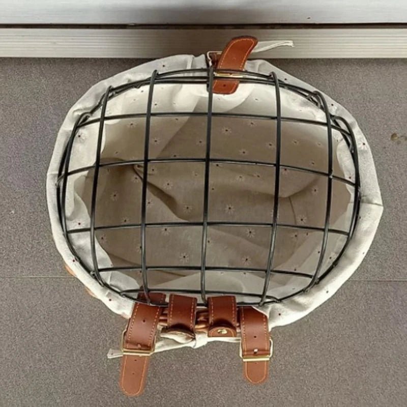 Wicker Dog Bicycle Basket - Durable Dog Bike Carrier for Small Dogs and Cats, Weather-Resistant with Sturdy Handlebar Mount 5