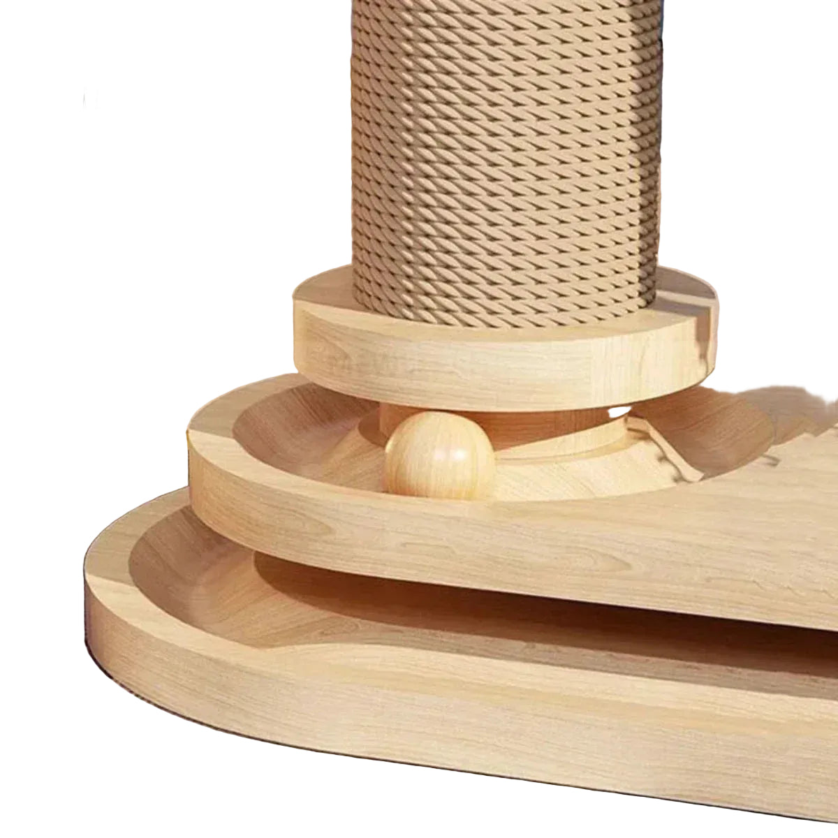 Wooden Cat Scratching Post with Sisal – Durable and Stable Design for Active Play, Protects Furniture, Easy Assembly 6