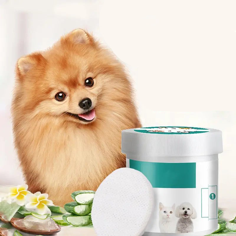 130pcs Dog Eye Wipes for Tear Stains with Aloe Vera – Gentle Eye Cleaning Wipes for Dogs and Cats 2