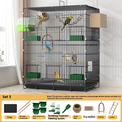 AeroNest Double-Layer Bird Cage – Modern & Fashionable Home Aviary