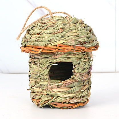 NestCraft Hand-Woven Straw Bird Cage – Artistic Handmade Decorative Bird Home