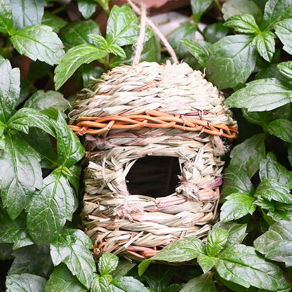 NestCraft Hand-Woven Straw Bird Cage – Artistic Handmade Decorative Bird Home