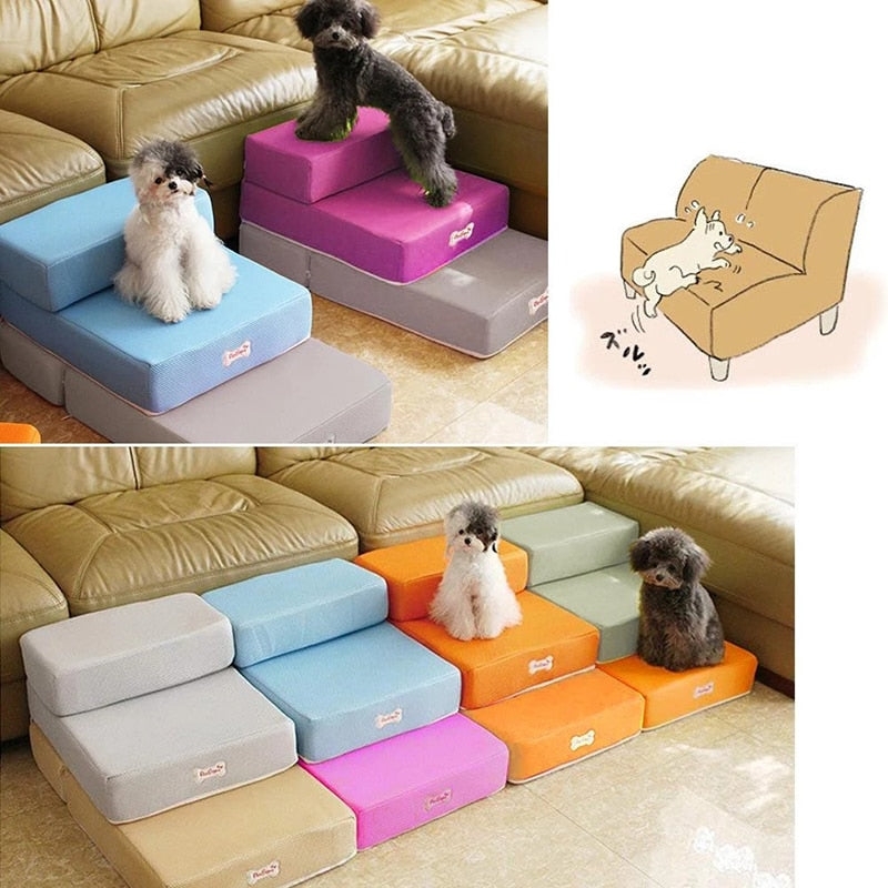 2-Level Non-Slip Dog Stairs for Bed – Comfortable Pet Steps for Small to Medium Pets, Easy Access to Sofas and Beds 3