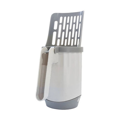 2-in-1 Cat Litter Scoop with Removable Garbage Bag Holder – Large Capacity for Easy Cleanup 0