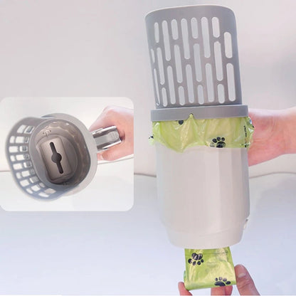 2-in-1 Cat Litter Scoop with Removable Garbage Bag Holder – Large Capacity for Easy Cleanup 1