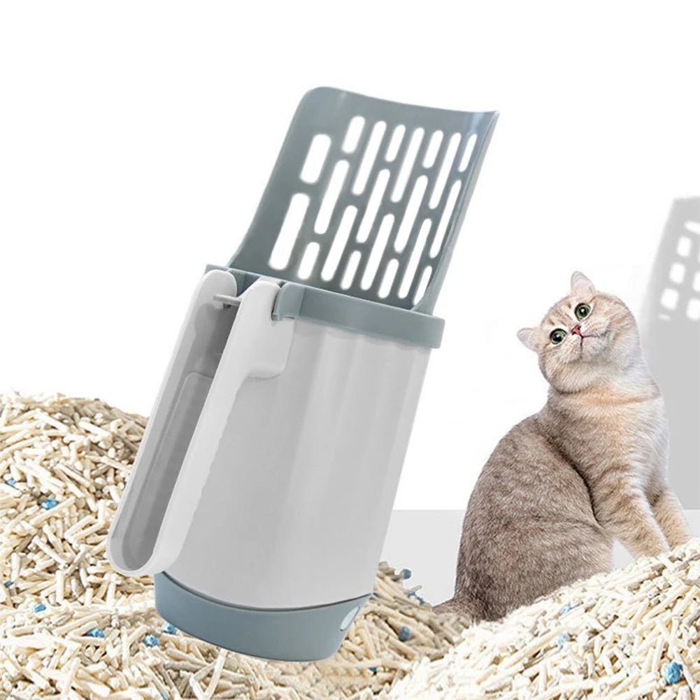 2-in-1 Cat Litter Scoop with Removable Garbage Bag Holder – Large Capacity for Easy Cleanup 2