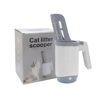 2-in-1 Cat Litter Scoop with Removable Garbage Bag Holder – Large Capacity for Easy Cleanup 3