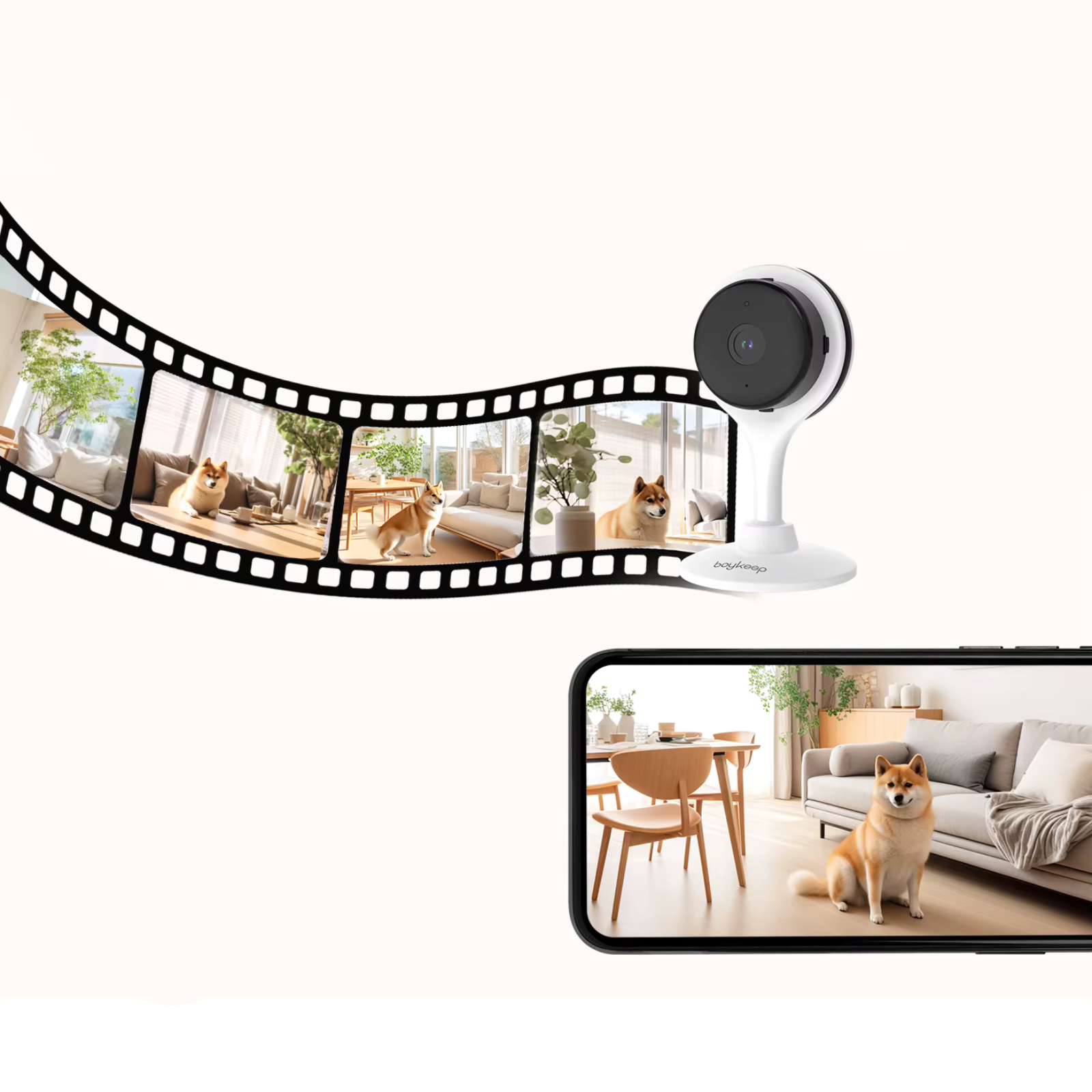 2K Dual Band WiFi Indoor Security Camera with Night Vision and Two-Way Audio for Home Security 5