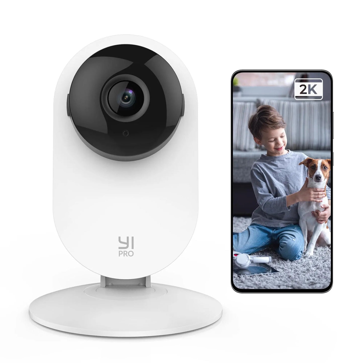 2K Wireless Home Security Camera with AI Detection, Night Vision, Two-Way Audio, and Wide Viewing Angle 0