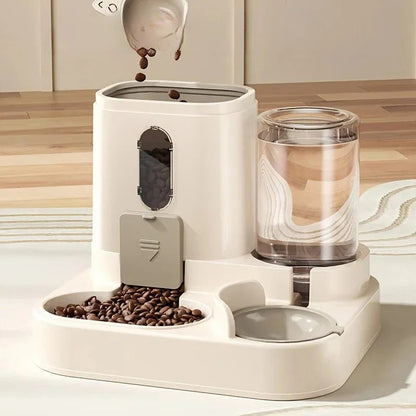 2 in 1 Automatic Pet Feeder and Water Dispenser for Dogs and Cats – Gravity-Fed System with Anti-Tip Design 0
