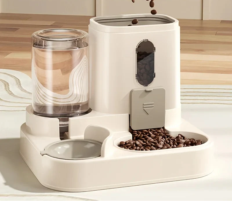 2 in 1 Automatic Pet Feeder and Water Dispenser for Dogs and Cats – Gravity-Fed System with Anti-Tip Design 1