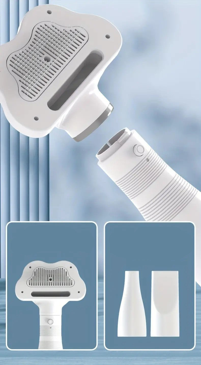 3-in-1 Dog Grooming Tool with Hair Dryer, Self-Cleaning Comb, Ultra-Low Noise, Ergonomic Design for All Dog Breeds 0