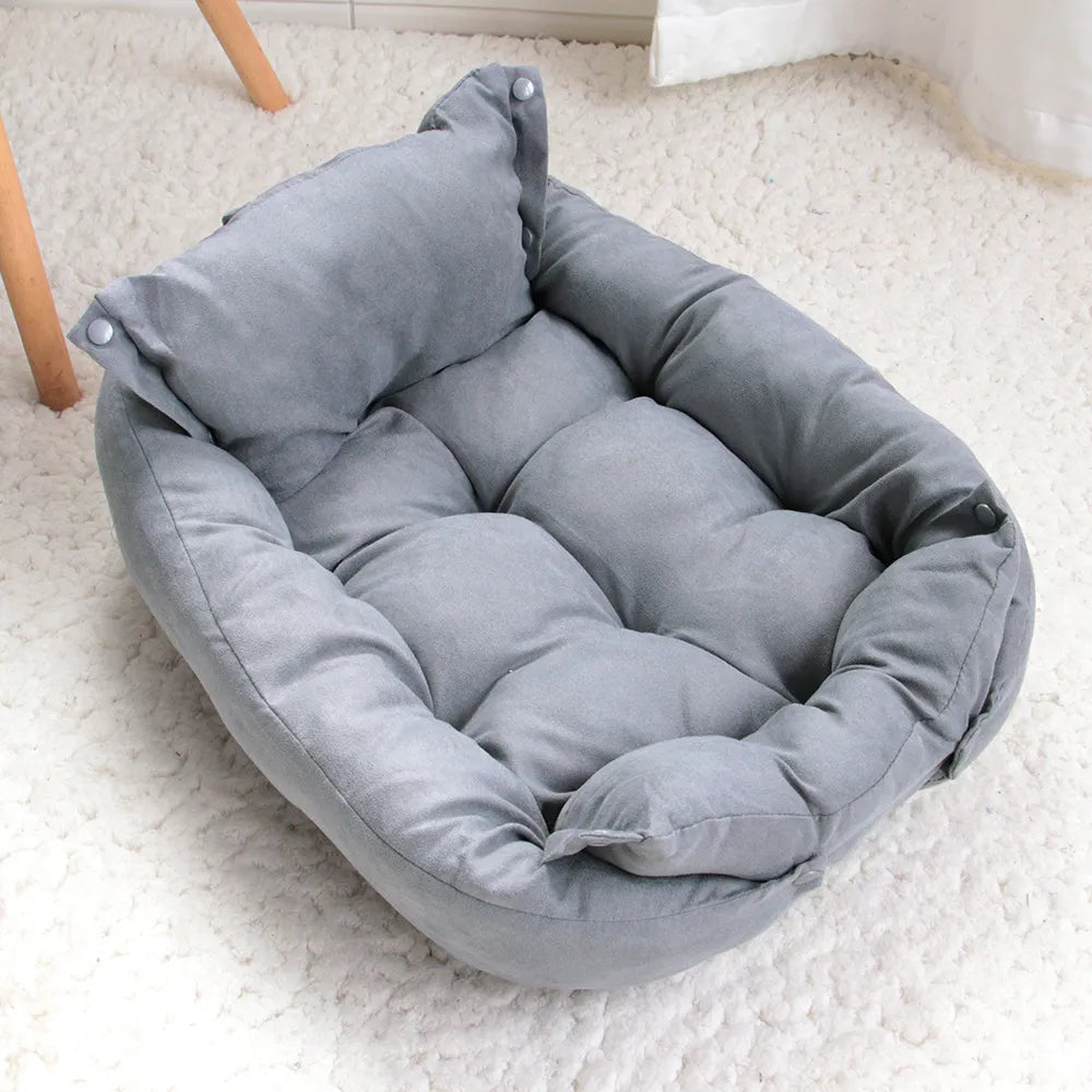 3-in-1 Multifunctional Dog Bed – Cozy Mat, Snug Bed, Stylish Sofa in Soft Cotton – Ideal for Small to Medium Dogs 0