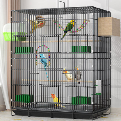 AeroNest Double-Layer Bird Cage – Modern & Fashionable Home Aviary